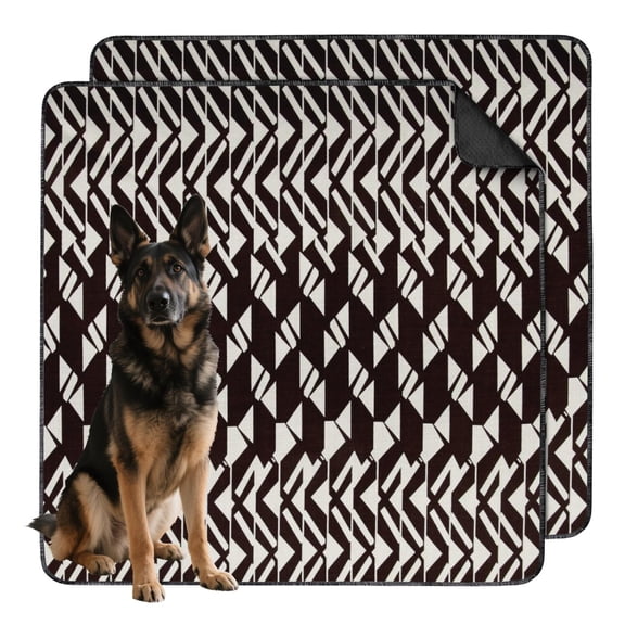 Boho Style Dog Crate Mat Washable, Large 48x48 Inch Reusable Training Pad with Non-Moveable Bottom, Highly Absorbent Housebreaking Mat for Kennel Use