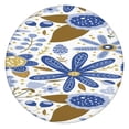 thumbnail image 1 of Boho Style Floral Vinyl Tablecloth with Elastic Band, 44 Inch Fits 38-42 Inch Tables, Wrinkle Free Cover for Patio Dining and Special Events, 1 of 7