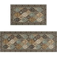 thumbnail image 1 of Boho Style Kitchen Rugs and Mats Set of 2 Farmhouse Rustic Kitchen Rugs Non Slip Super Absorbent Kitchen Mat for Sink Waterproof Runner Rug for Laundry Room 17"x 48"+17x30, 1 of 6