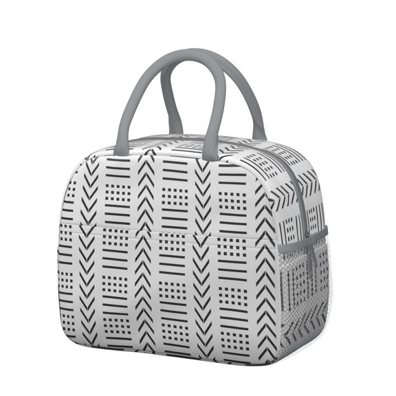 Boho Style Lunch Tote - Insulated Waterproof Lunch Bag, Leakproof & Stylish, Perfect for Women (Floral Aesthetic)