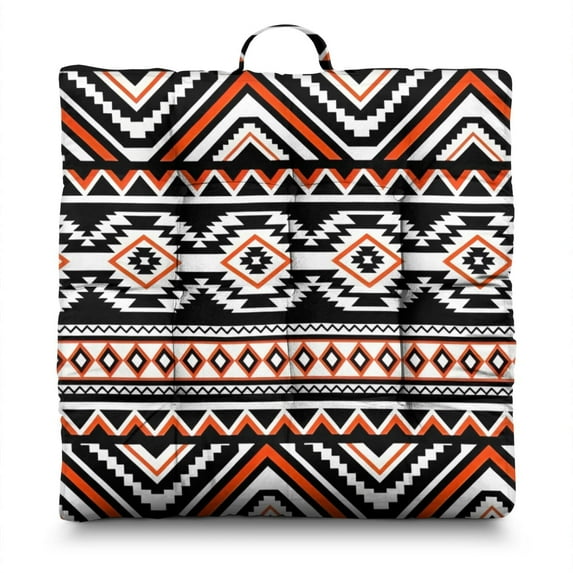 Boho Style Meditation Mat, Dutch Velvet Floor Pillow, Meditation Pillow for Sitting, Square Cushion for Yoga and Lounge, 22'' x 22''