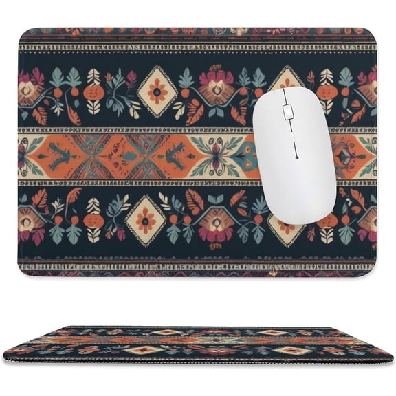 Boho Style Mouse Pad, Personalized Premium-Textured Custom Mouse Mat Design, Washable Mousepad, Non-Slip Rubber Base Computer Mouse Pads for Wireless Mouse 8"x10"