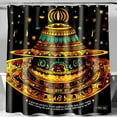 Boho Style Ornate Shower Curtain Vibrant Colors Bold Contrast