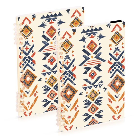 Boho Style Pattern Notebook Detachable Coil Notebook Diary Plan Book A5 Size 60 Pages 1 Pack