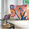 thumbnail image 1 of Boho Style Printed Cotton Embroidered Square Decorative Pillow, 1 of 8