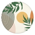 thumbnail image 1 of Boho Style Round Tablecover with Floral Print, 44 Inch Elastic Edge Fits 38-42 Inch Tables, Easy Clean, 1 of 7
