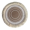 thumbnail image 1 of Boho Style Round Woven Placemats with Fringe Dining Mat Tassel Table Mat Cotton White Tassel B, 1 of 8