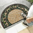 thumbnail image 1 of Boho Mandala Rubber Backing Entryway Doormat, Semicircular, Non-Slip, Easy Clean, Absorbent, 1 of 5