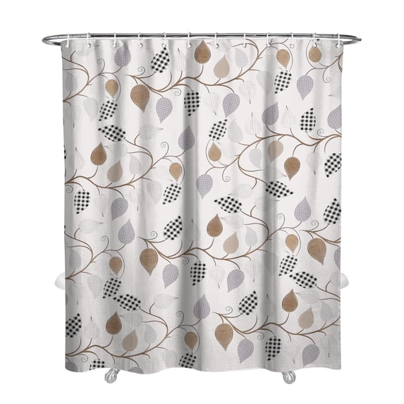 Boho Style Shower Curtain 72x84 Inches Earth Tone Polyester Fabric Tribal Pattern Vintage Design for Bathroom
