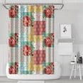 thumbnail image 1 of Boho Style Shower Curtain Pioneer Floral Vintage Retro Shower Curtain for Bathroom Home Decor Bathtubs Waterproof Fabric Curtain with 12 Hooks 72x72in, 1 of 5