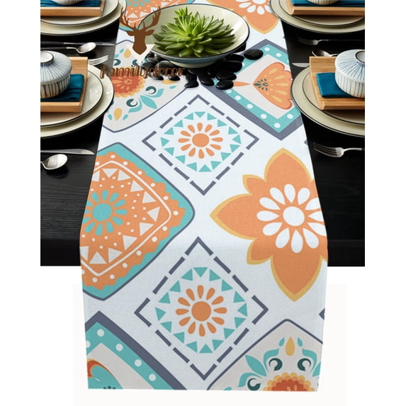 Boho Style Summer Table Runners for Dinner Table Wedding Decoration Tablecloth Kitchen Table Runner Set Placemat