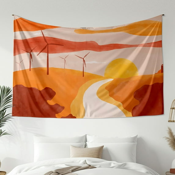 Boho Style Tapestry, Natural Scenery Wall Hanging Tapestry, Bedroom Living Room Dormitory Decoration, Home Decoration
