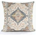 thumbnail image 1 of Boho Style Throw Pillow Cover Ethnic Design Pattern Linen Persian Carpet Tribal Pattern Throw Pillow Case Cushion Cover Home Office Decorative Square 18x18 inch, 1 of 6