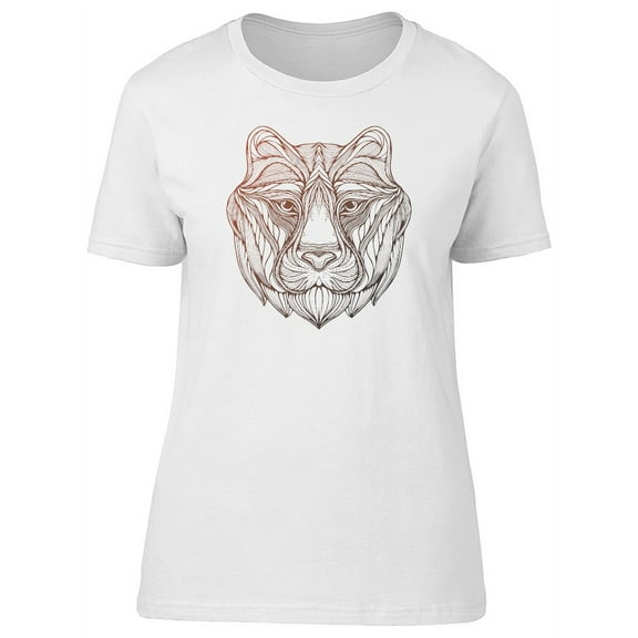 Boho Style Tiger Head B&W Tee Women's -Image by Shutterstock