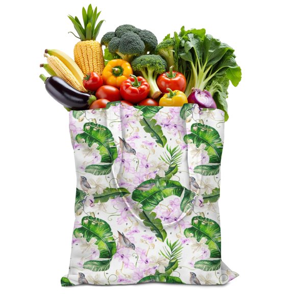 Boho Summer Canvas Bag with Tie Dye Floral Print, Reusable Lightweight Tote for Women, Ideal for Beach, School, or Resort Travel