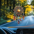 thumbnail image 1 of Boho Sun Dreamcatcher Window Hanging Acrylic, Celestial Feather Car Ornament, Mystical Sun and Moon Decor, Spiritual Suncatcher, Native Tribal Charm, Bohemian Wall Hanging, 1 of 4
