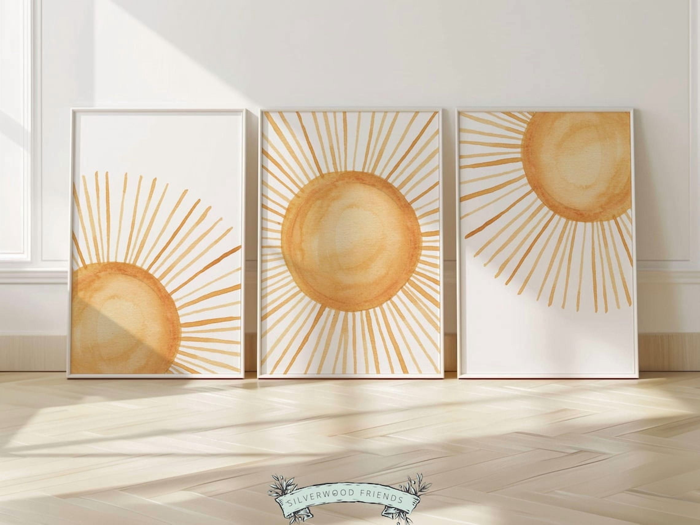 Boho Sun Nursery Wall Art Print,