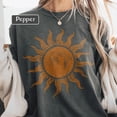 thumbnail image 1 of Boho Sun T-Shirt, Retro Sun Shirt, Celestial Graphic Tee, Vintage Astrology T-Shirt, Hippie Yoga Shirt, Festival Top, 1 of 3
