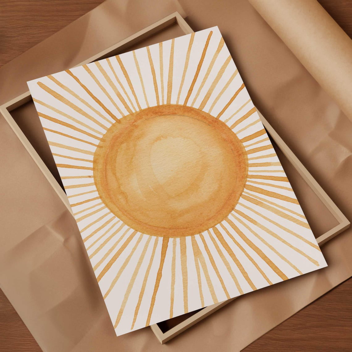 Image showcasing Boho Sun Wall Art, Minimalist Nursery Wall Art, Sun Decor, Above Crib ...