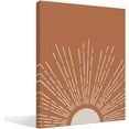 thumbnail image 1 of Boho Sun Wall Art,Sunrise Sunset Wall Print,Neutral Geometric Boho Wall Decor,Mid-Century Modern Canvas Wall Art for Living Room Bedroom Bathroom 11×14 Inch, 1 of 5