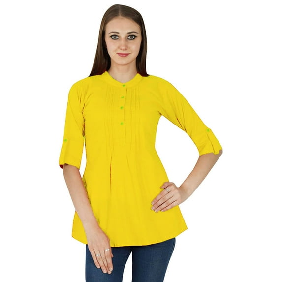 Boho Sundress Top Dress Tunic Women Solid Cotton Clothing Wear