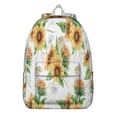 thumbnail image 1 of Boho Sunflower Backpack&nbsp;- Vintage Floral Waterproof Bookbag, Country Farm Theme with Wildflower & Butterfly Illustration (Aesthetic Summer Style), 1 of 5