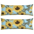 thumbnail image 1 of Boho Sunflower Body Pillow Cover – Soft & Breathable, Hidden Zipper, 20"x54", Vintage Floral Print with Butterflies & Bees – Gift for Side Sleepers, Pregnancy, Farmhouse Decor, 1 of 7