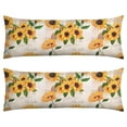 thumbnail image 1 of Boho Sunflower Body Pillow Cover – Soft & Breathable, Hidden Zipper, 20"x54", Vintage Floral Print with Butterflies & Bees – Gift for Side Sleepers, Pregnancy, Farmhouse Decor, 1 of 7