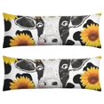 thumbnail image 1 of Boho Sunflower Body Pillow Cover – Soft & Breathable, Hidden Zipper, 20"x54", Vintage Floral Print with Butterflies & Bees – Gift for Side Sleepers, Pregnancy, Farmhouse Decor, 1 of 6