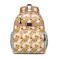 thumbnail image 1 of Boho Sunflower Print School Backpack for Student Lightweight Adjustable Padded Straps Chest Strap Durable Water-resistant Bookbag for Daily Use, 1 of 1