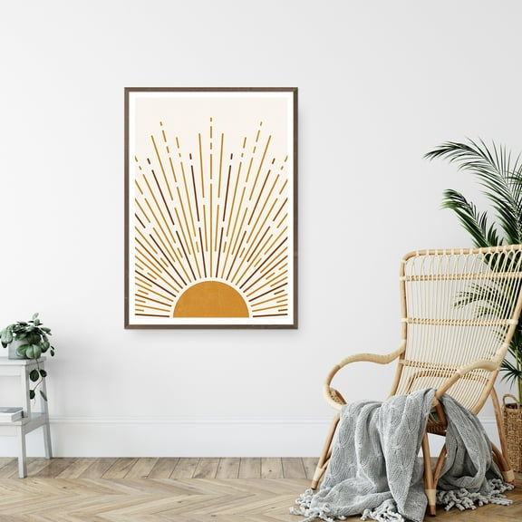 Boho Sunrise Print Boho Wall Art Print Boho Wall Decor Modern Room Decor Sun Poster Printable Gallery Wall Art,Painting art, restaurant wall decoration ideas, frameless 12x16inch