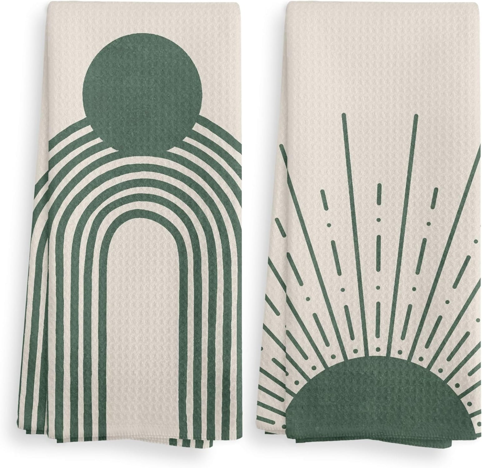Boho Sunrise Sunshine Rainbow Kitchen Towels Dishcloths Sets of 2 ...
