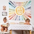 thumbnail image 1 of Boho Sunshine Tapestry, You Are Inspirational Tapestry Wall Hanging, Colorful Boho Sun Positive Affirmation Wall Blanket Decor for Kids Room Nursery Playroom Classroom, 1 of 6