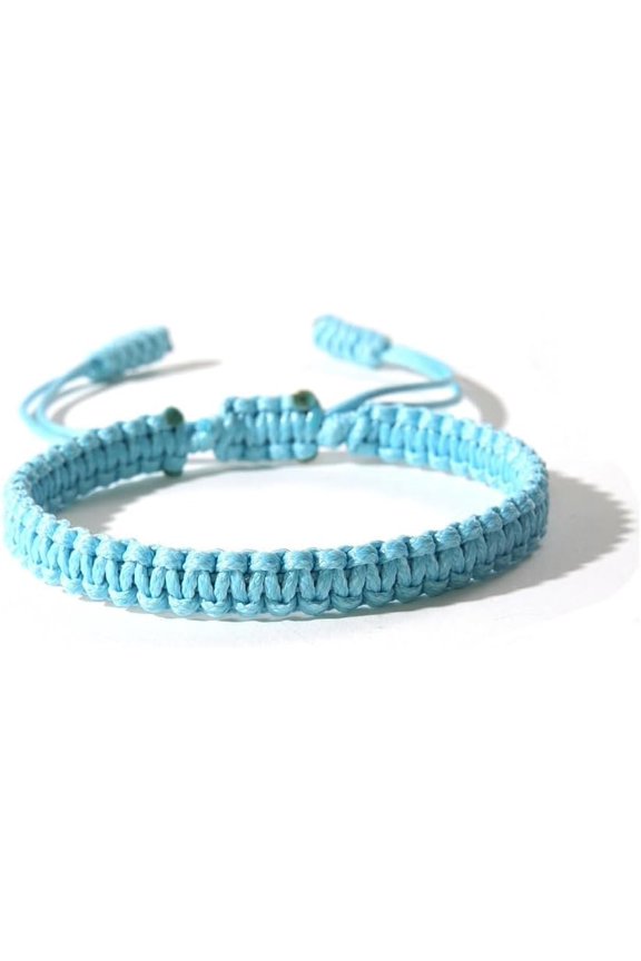 Boho Surfer Bracelets Handmade Knitted String Rope Braided Adjustable Anklets Summer Friendship Yoga Kabbalah Protection Waterproof Beach Jewelry for Couple Women Men