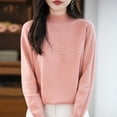 thumbnail image 1 of Boho Sweaters for Women Dressy Cable Knit Jacquard Top High Neck Soft Cozy Shirt Crewneck Pullover Sweaters, 1 of 6