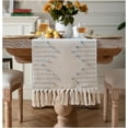 thumbnail image 1 of Boho Table Runner 13 x 90 Inch Long Natural Cotton Woven Runner with Tassels for Home Dining Table décor, for Modern Farmhouse Decor Coffee Table Runner, Taupe and Beige, 1 of 6