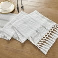 thumbnail image 1 of Boho Table Runner, Macrame Style Ivory Table Runners Farmhouse Woven Home Decor, 12x64 Inch, White, 1 of 6