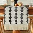 thumbnail image 1 of Boho Table Runner with Tassels Home Decorate Christmas Macrame Cotton Linen Woven Table Runner Kitchen Dining Table Party, 1 of 7