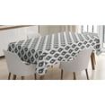 thumbnail image 1 of Boho Tablecloth, Ikat Inspired Drop Motif in Monochrome Design with Influences, Rectangle Satin Table Cover Accent for Dining Room and Kitchen, 60" X 90", Dark Taupe Grey White, by Ambesonne, 1 of 2