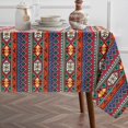 thumbnail image 1 of Boho Tablecloth Waterproof Bohemian Mandala Tablecloth Rectangle Ethnic Geometric Tribal Table Cloth Colorful Stripes Stain Resistant Table Covers for Kitchen Picnic Party 60"x84", 1 of 6