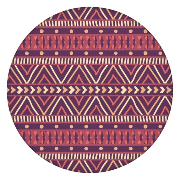 Boho Tablecloth Waterproof Oxford Fabric Elastic Hem for 45-52” Table, Ideal for Travel, Picnics, and Casual Meals