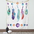 thumbnail image 1 of Boho Tapestry, Several Tribal Feather Collection in Psychedelic Hippie Universe Cosmos Harmony Forms, Wall Hanging for Bedroom Living Room Dorm Decor, 40W X 60L Inches, Multicolor, by Ambesonne, 1 of 5