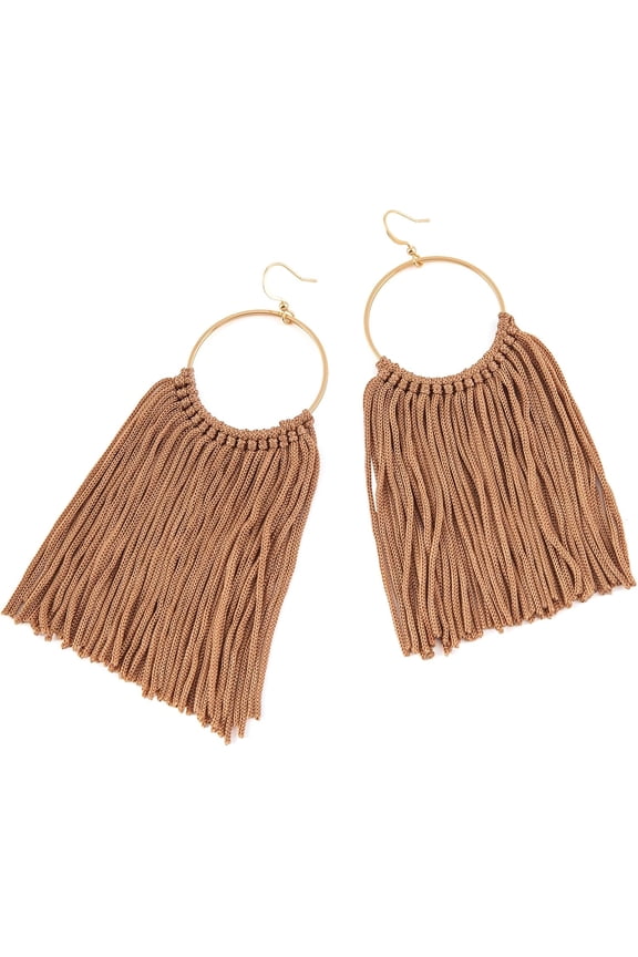 Boho Tassel Earrings For Women - Statement Fringe Hoop Earrings, Trendy Western Earrings[Z1]