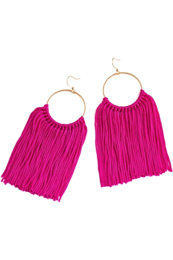 Boho Tassel Earrings For Women - Statement Fringe Hoop Earrings, Trendy Western Earrings[Z1]