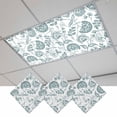 thumbnail image 1 of Boho Teal Green Floral Magnetic Fluorescent Light Covers for Ceiling Lights 2x4Ft,Vintage Farmhouse Paisley Leaf Office Classroom Kitchen Drop Ceiling Light Covers Lighting Filters Shade Panel 3Packs, 1 of 9