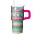 thumbnail image 1 of Boho Themed 20oz Tumbler with Lid & Straw - Stainless Steel Insulated Coffee Cup, Double Wall Vacuum Travel Mug, Leakproof Thermal, 1 of 5