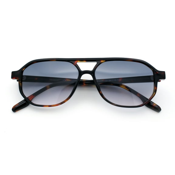 Boho Thin Plastic Racer Retro Color Hipster Fashion Sunglasses Tortoise - Smoke