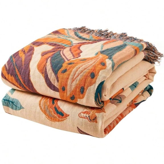 Boho Throw Blanket For Bed 100 Cotton Soft Rustic Quilt Fall Blanket 60x80 Floral Printed Farmhouse Decor Bed Blankets All Season Rustic Reversible Bohemian Throw Quilt