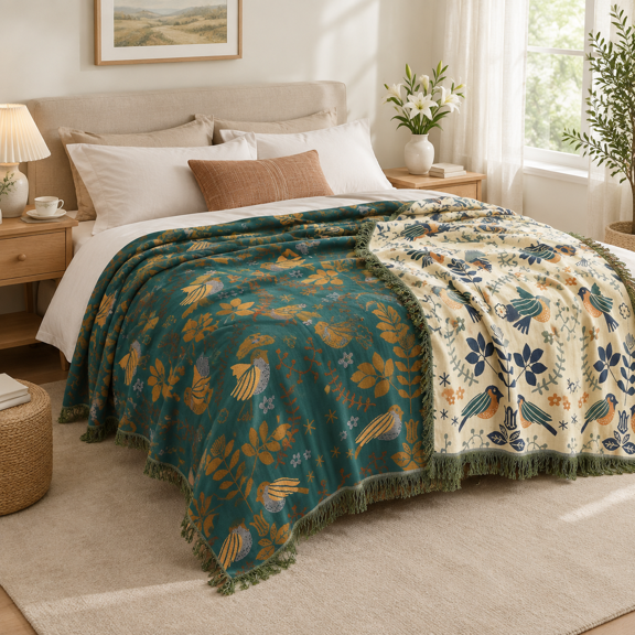 Boho Throw Blanket For Bed 60"x80" Ton Couch Sofa