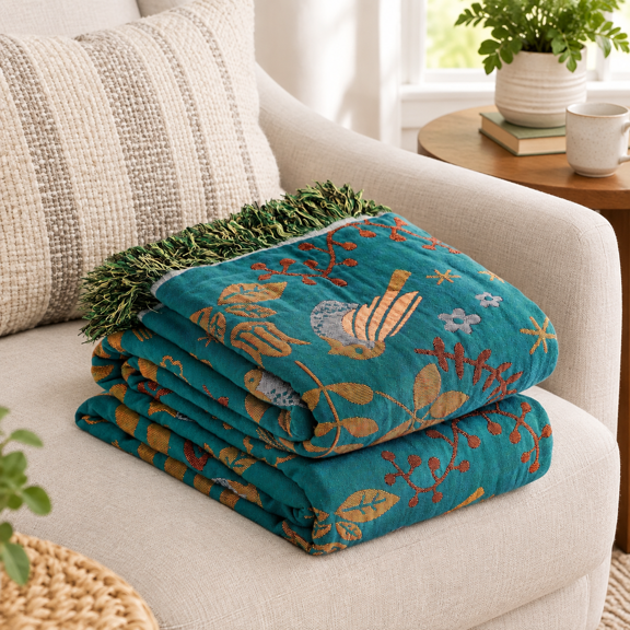 Boho Throw Blanket For Bed 60"x80" Ton Cozy Couch Blankets